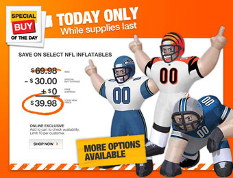 43% off 8 Foot & 5 Foot NFL Inflatable Players, 23 Teams
