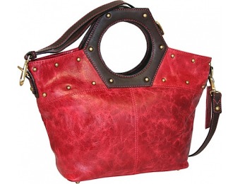 79% off Nino Bossi Cut it Out Red Leather Handbag