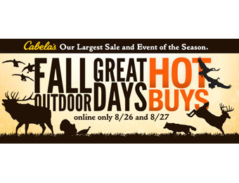 Cabela's Fall Outdoor 2-Day Sale Event, Hot Buys & Great Deals