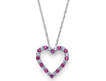 90% off Sterling Silver Ruby Pendant Necklace