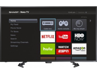 Deal: $70 off Sharp 50" LED 1080p Smart HDTV Roku TV LC-50LB481U