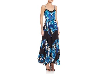 60% off Parker Skye Combo Printed Silk Floral Gown