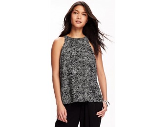 80% off Old Navy Patterned High Neck Trapeze Tank For Women