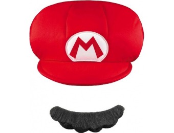72% off Super Mario Brothers Mario Kids Hat & Mustache