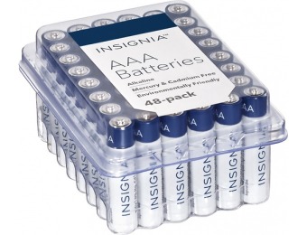 47% off Insignia AAA Alkaline Batteries (48-Pack)