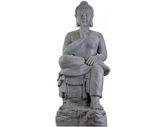 66% off Sitting Buddha 27 1/2" High Stone Gray Outdoor Statue