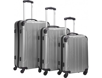 47% off McBrine Luggage 3Pc Spinner Luggage Set, Silver