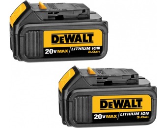 47% off DEWALT 2-Pack 20-Volt Max Power Tool Batteries DCB200-2