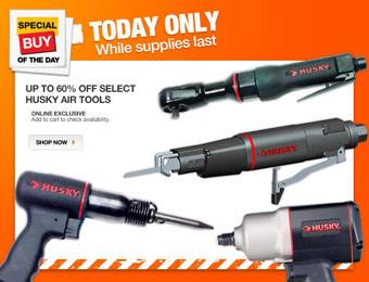 Up to 60% off Select Husky Air Tools at Home Depot