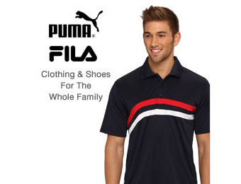 Up to 75% off Puma & Fila Clothing & Shoes for the Whole Family