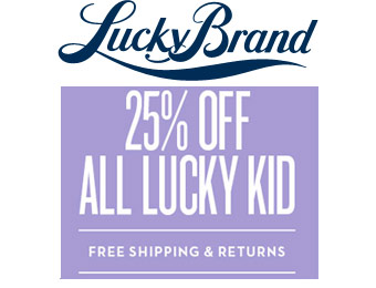 Extra 25% off Luck Brand Kid Clothes