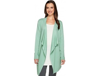 68% off LOGO Lounge French Terry Drape Front Cardigan