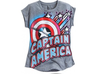 76% off Captain America Logo Sleeveless Tee for Girls