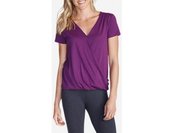 68% off Eddie Bauer Women's Girl on The Go Draped Cross Front Top