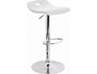 74% off LumiSource Surf Bar Stool, 36in.H, Chrome/White
