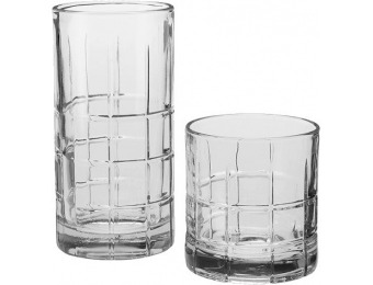 72% off Manchester Glassware 16-pc. Set, Medium Clear
