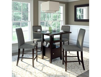 66% off 5pc Bistro 36" Counter Height Rich Cappuccino Dining Set