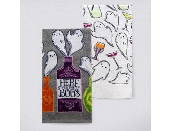 70% off Halloween Together "Here for the Boos" Kitchen Towel 2-pk