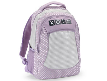 53% off XOLO Girls' Polka-Dots and Stripes Print 16" Backpack