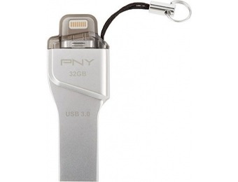 75% off PNY Duo-Link OTG 32GB USB 3.0 Flash Drive for iPhone/iPad