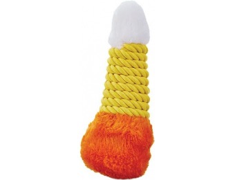 50% off Halloween Bootique Candy Corn Dog Toy With Rope Handle, 6"