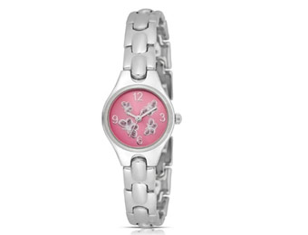85% off FMD Pink Crystal Butterfly Japan Quartz Ladies Watch