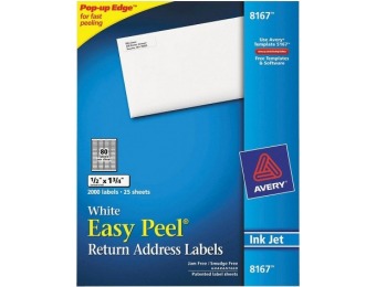 84% off Avery 08167 Easy Peel Inkjet Address Labels 2000/Pack