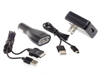 Free Griffin PowerDuo AC Adapter, Auto Charger with Sansa Cable