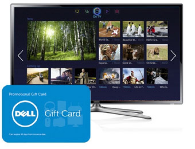 Free $50-$250 Gift Card w/purchase of HDTV at Dell