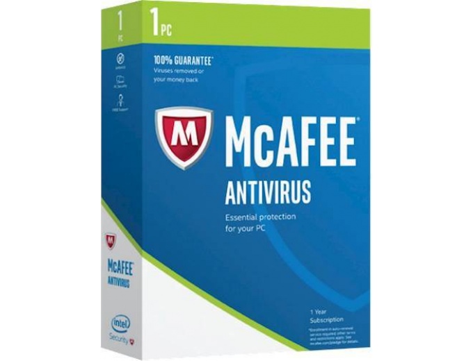 Deal: 75% off McAfee AntiVirus 2017 (1 Device)