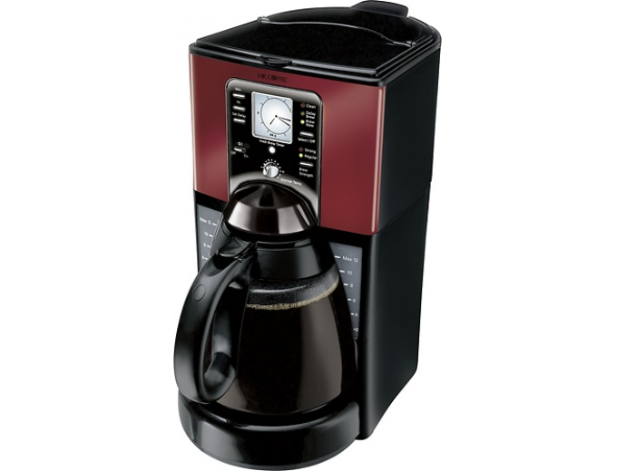 Mr. Coffee 12-Cup Coffeemaker - Black/Red