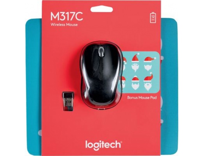 Logitech M317 Wireless Mouse with Mouse Pad