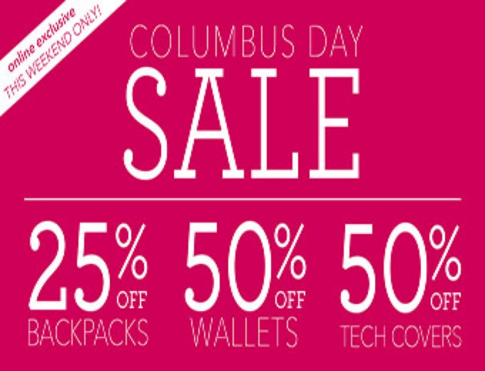 Claire's Columbus Day Sale