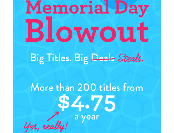 DiscountMags Memorial Day Magazine Sale