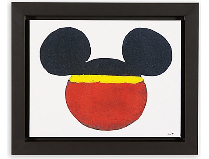 $1,050 off Color Block Mickey Framed Giclée on Canvas