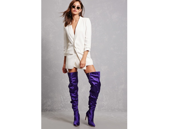 Satin Over-the-Knee Boots