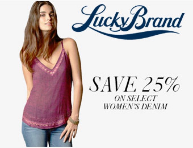 Save 25% off Women's Lucky Brand Jeans