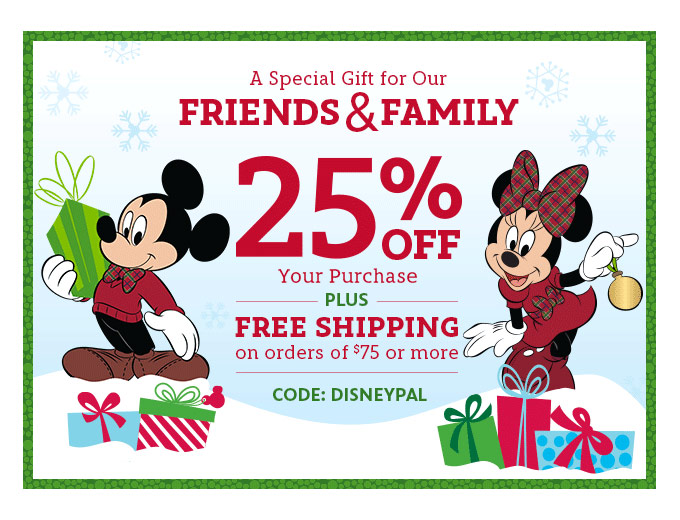 Extra 25% off Sitewide at the Disney Store