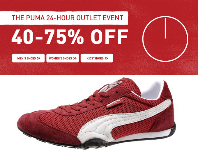 Puma 24-Hour Outlet Event - 40-75% off