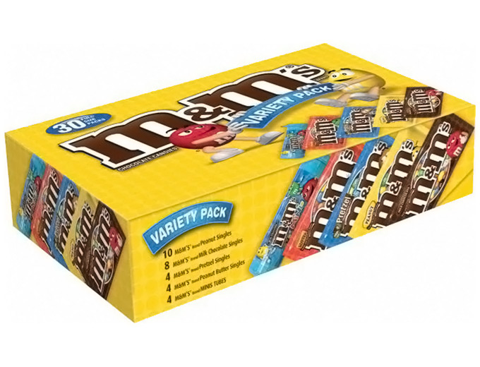 M&M's Full Size 30 ct Variety Pack