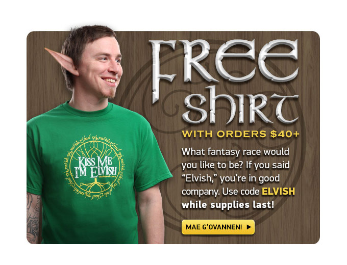 Free T-Shirt w/ $40+ Orders at ThinkGeek