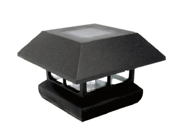 4-Pack Veranda Black Solar Post Caps