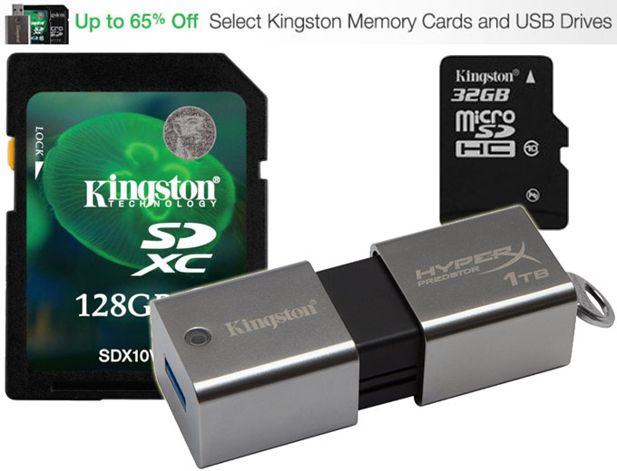 Select Kingston Flash Cards & Drives
