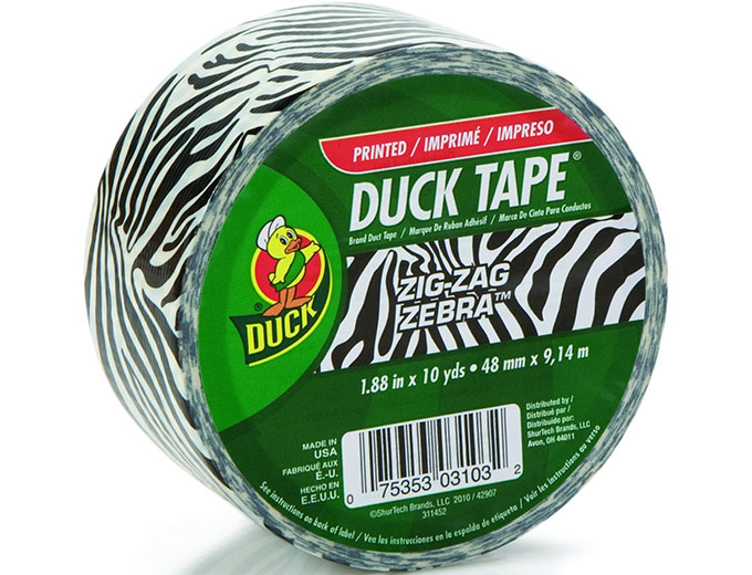 Duck Brand Zig-Zag Zebra Duct Tape