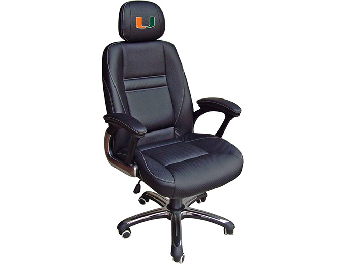 NCAA Miami Hurricanes Leather Office Chair