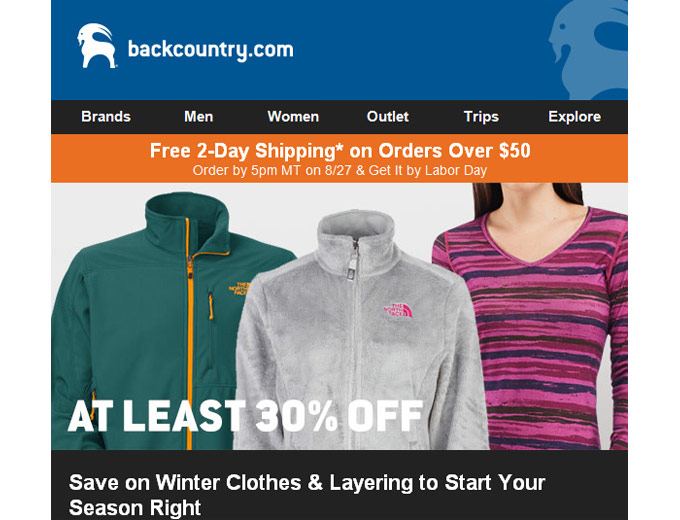 Up to 80% off Women's Clothes at Backcountry