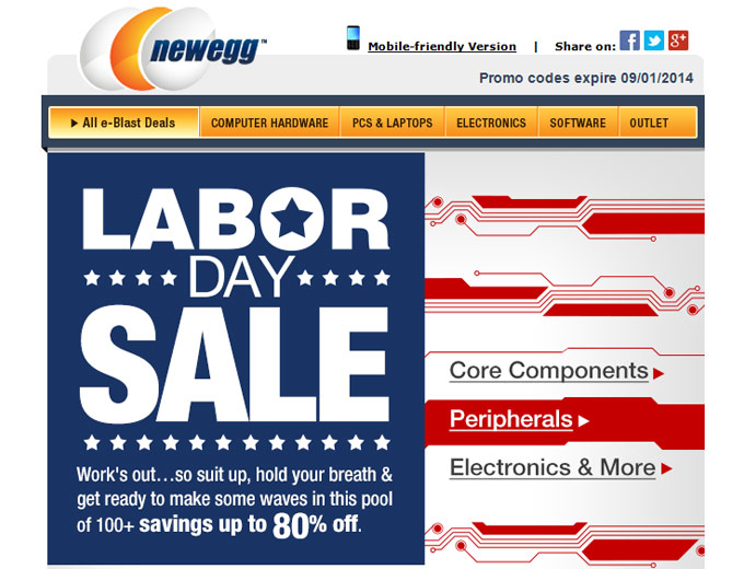 Newegg Labor Day Sale - Up to 80% off