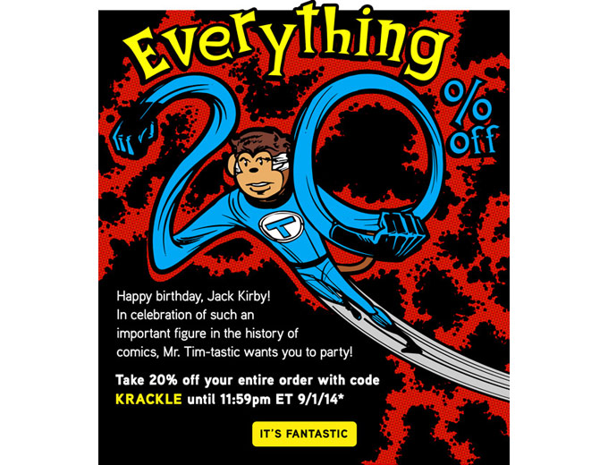 Extra 20% off Everything at ThinkGeek