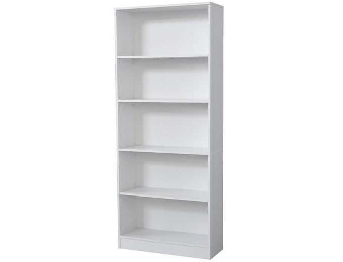 Hampton Bay White 5-Shelf Bookcase