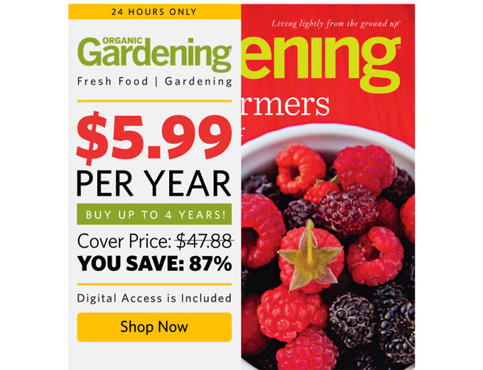 Organic Gardening Magazine Subscription
